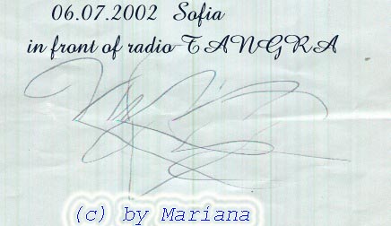 Thanks to  Mariana for this beautiful  autograph